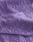 Flora Purple Quilted Cotton Bedspread Coverlet Set