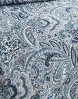Azure Paisley Quilted Cotton Bedsrpead Coverlet Set