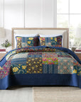 Renata Cotton Patchwork Quilt Bedspread Coverlet Set