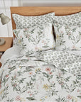 English Garden Bloom Quilted Cotton Bedspread Coverlet Set For Double Queen King Super King size Bed