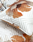 Rustic Bloom Quilted Comforter Coverlet Set For Double Queen King Size Bed