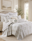 Ethereal Paisley Quilted Cotton Bedsrpead Coverlet Set