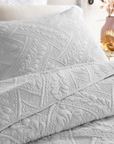 Flora Silver Coverlet Set