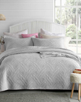 Flora Silver Coverlet Set