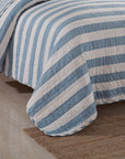 Blue Stripe Coverlet Set
