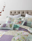 Patchwork Green Coverlet Set