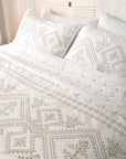 White and Gold Coverlet Set
