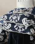 Damask Navy Coverlet Set