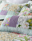 Patchwork Green Coverlet Set
