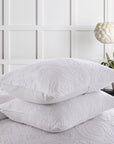 Damask White Coverlet Set