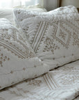 White and Gold Coverlet Set