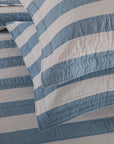 Blue Stripe Coverlet Set