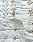 White and Gold Coverlet Set