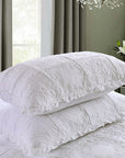 White Rose Wreath Coverlet Set