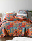 100% cotton Patchwork Coverlet Bedspread with vintage pattern