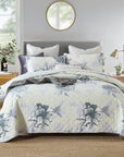 Chic Quilted Bedspread Coverlet Set Camelia