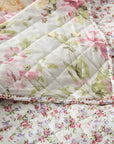 Chic Quilted Bedspread Coverlet Set Summer Flowers