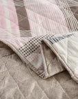Chic Quilted Patchwork Bedspread Coverlet Set Marshmellow