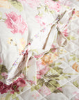 Chic Quilted Bedspread Coverlet Set Summer Flowers