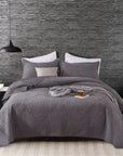 Tara Charcoal Coverlet Set