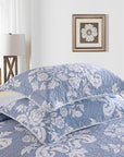 Damask Blue Coverlet Set