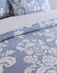 Damask Blue Coverlet Set