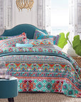100% cotton Patchwork Coverlet Bedspread with vintage design