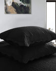 3 Pieces Chic Embossed Coverlet Bedspread Set – Black