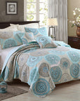 100% cotton Patchwork Coverlet Bedspread with circle design
