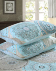 Blue Circle Coverlet Set