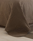 3 Pieces Chic Embossed Coverlet Bedspread Set – Chocolate