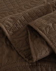 3 Pieces Chic Embossed Coverlet Bedspread Set – Chocolate