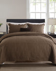 3 Pieces Chic Embossed Coverlet Bedspread Set – Chocolate