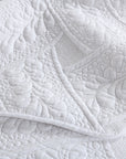 Flora White Coverlet Set