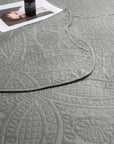 3 Pieces Chic Embossed Coverlet Bedspread Set – Grey