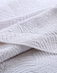 Palm Leaves White Coverlet Set