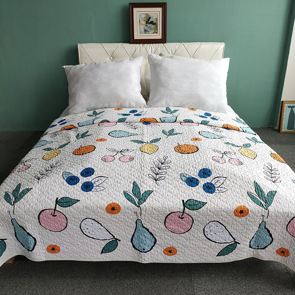 100% Cotton Quilted Kids Coverlet - Tutti Fruity