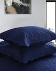 3 Pieces Chic Embossed Coverlet Bedspread Set – Navy