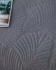 Palm Leaves Grey Coverlet Set