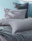 Palm Leaves Grey Coverlet Set