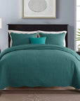 3 Pieces Chic Embossed Coverlet Bedspread Set – Teal