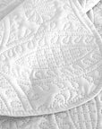 3 Pieces Chic Embossed Coverlet Bedspread Set – White