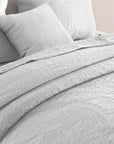 3 Pieces Chic Embossed Coverlet Bedspread Set – White