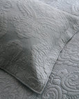 Damask Steel Grey Coverlet Set
