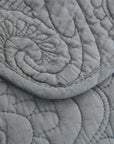 Damask Steel Grey Coverlet Set