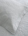Damask Silver Coverlet Set