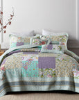 Patchwork Green Coverlet Set