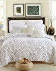 Three Colours White Coverlet Set