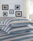 Blue Stripe Coverlet Set