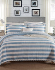 100% cotton Patchwork Coverlet Bedspread with striped design